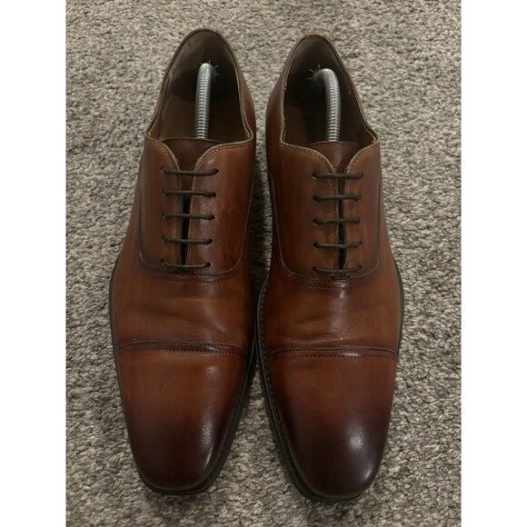 Magnanni Men\'s Lucas Cap-Toe Leather Oxfords - 21019 - Cognac Brown 11M main image 7